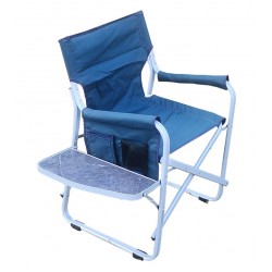 Deluxe Folding Chair with Arms & Attahced Table Frame Aluminum