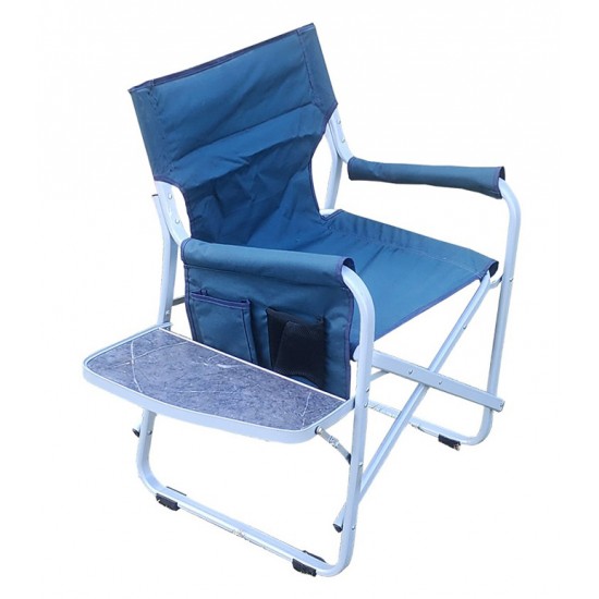 Deluxe Folding Chair with Arms & Attahced Table Frame Aluminum